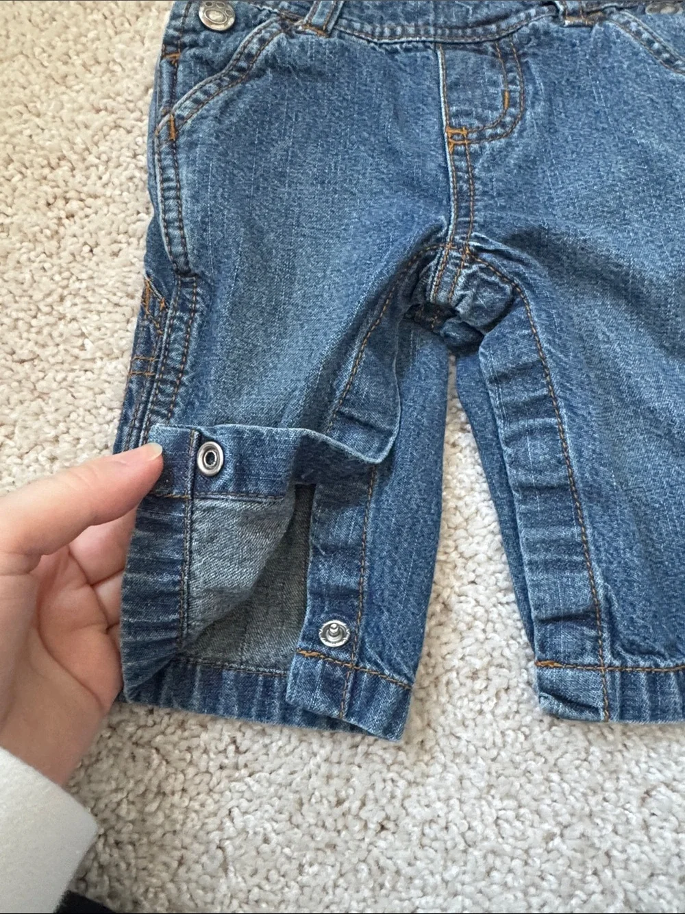Carter's Denim Blue Kids Overalls with Pockets